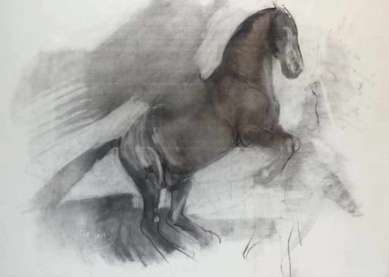 Cheval se cabrant by Sam Szafran