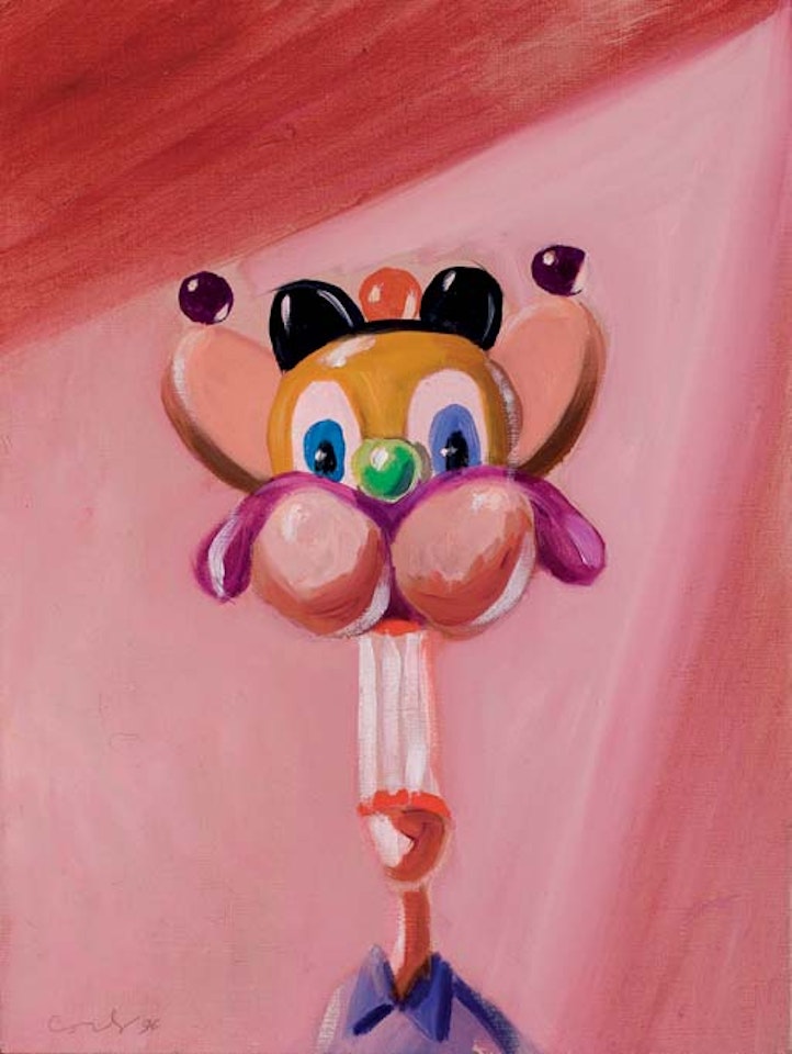 Pink particle man by George Condo
