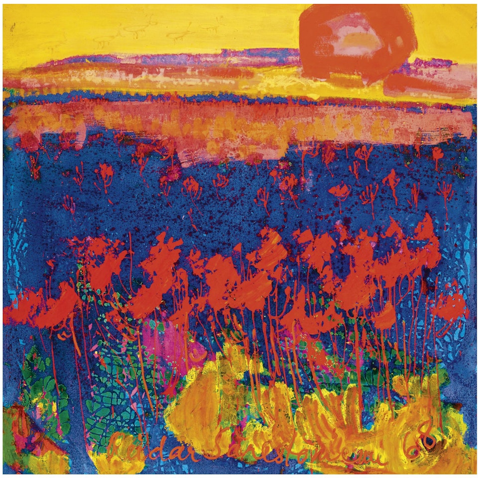 Optimistiset Vaunut (Midnight Sun Over Lapland) by Reidar Särestöniemi