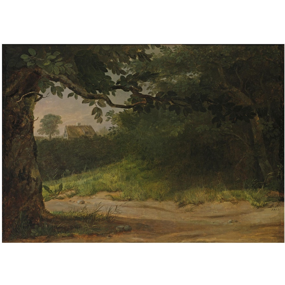 Dansk Landskap (Road Through A Copse In Denmark) by Johan Christian Clausen Dahl