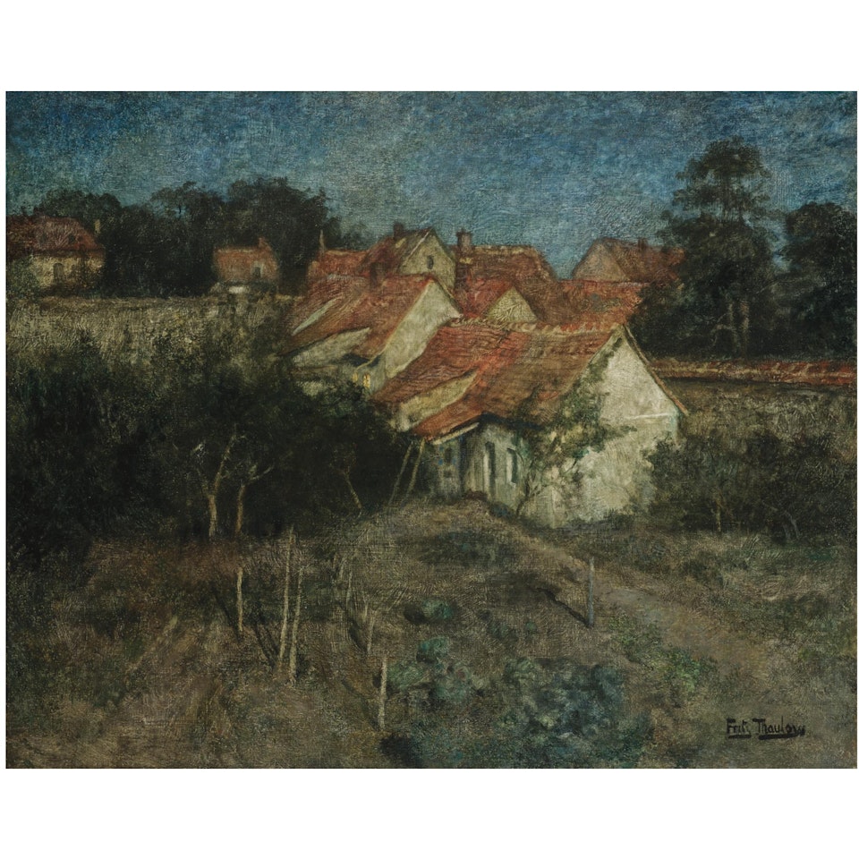 Fransk Landsby (French Village) by Fritz Thaulow