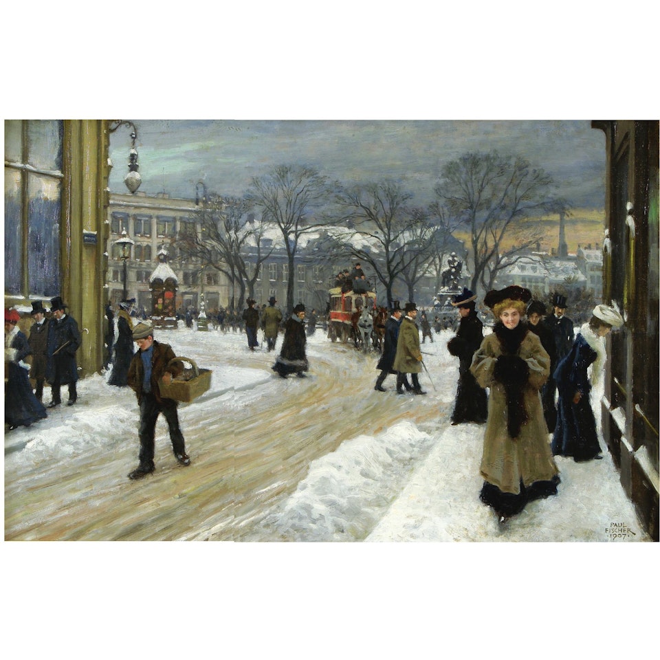 Vinterdag På Kongens Nytorv (Winter In Kongens Nytorv, Copenhagen) by Paul Fischer