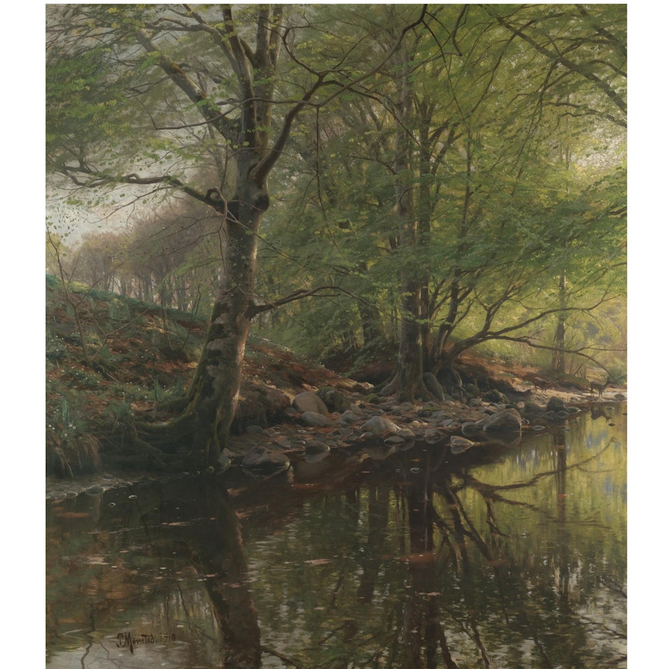 Skovbæk (Forest Stream) by Peder Mork Monsted