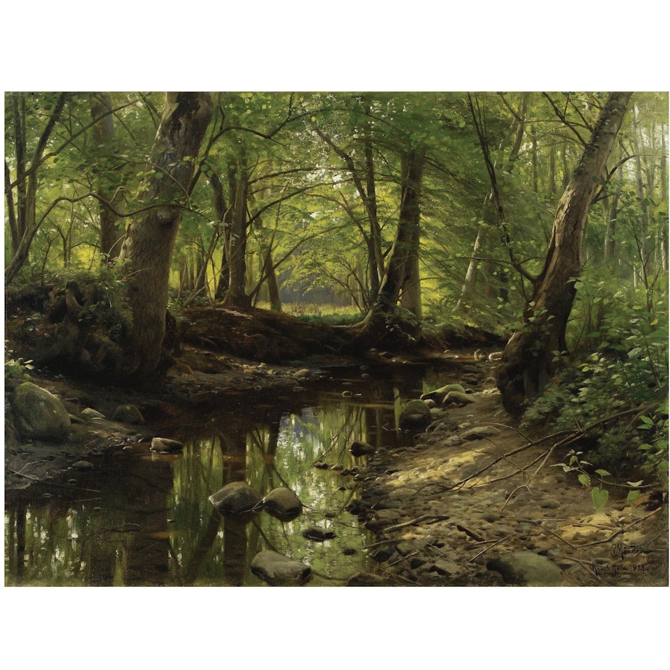 Skovbillede (Stream Through The Woods) by Peder Mork Monsted