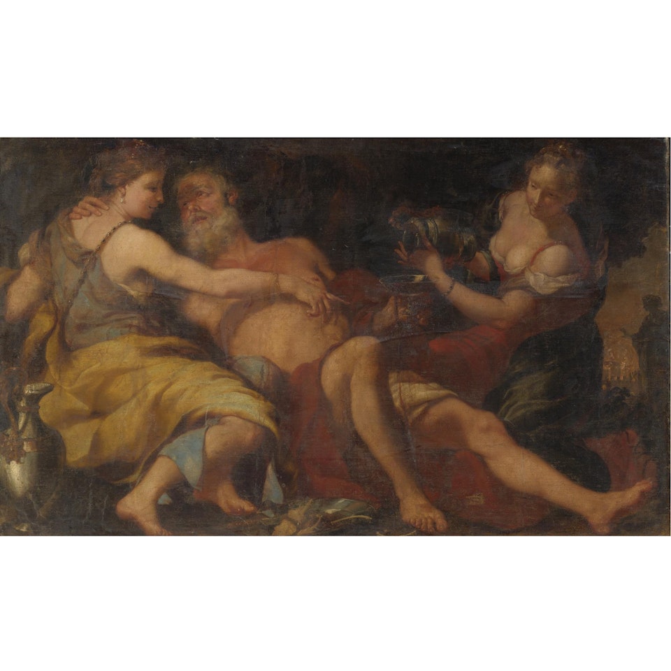 Lot And His Daughters by Venetian School