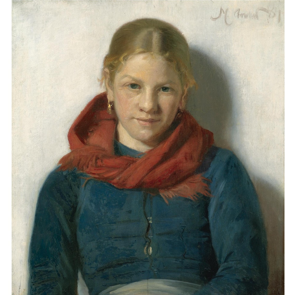 Pige Med Rødt Sjal (Skagen Girl In A Red Shawl) by Michael Ancher