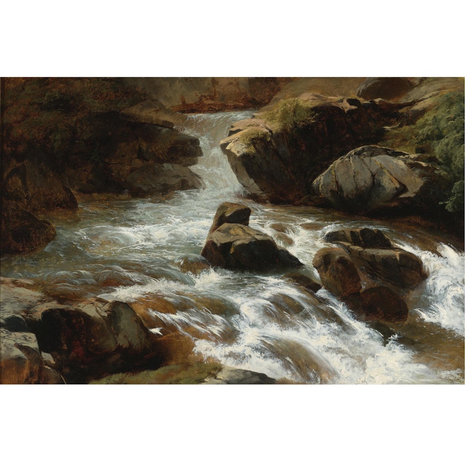 A Rocky Stream With Rapids by Alexandre Calame
