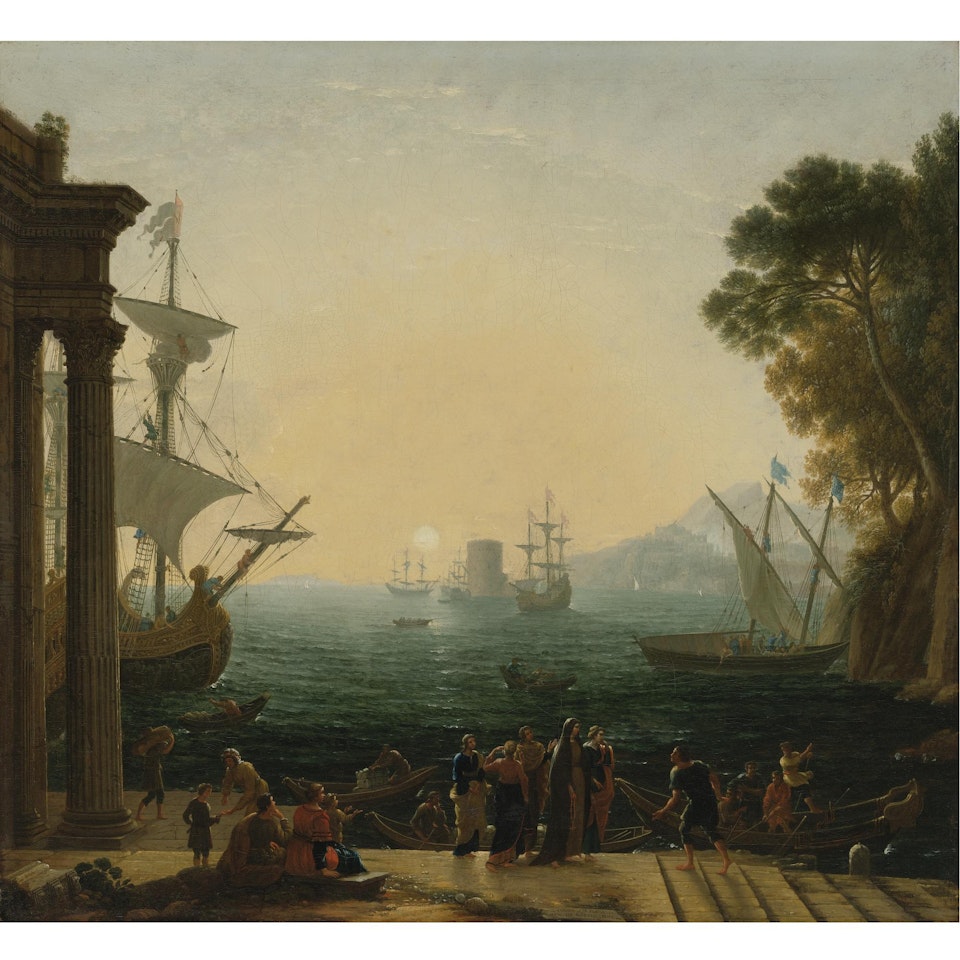 The Embarkation Of Saint Paula by Claude Lorrain
