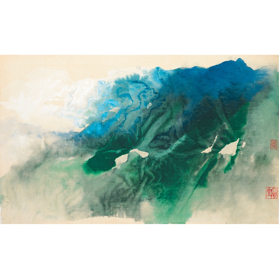 Spring Mountains by Zhang Daqian