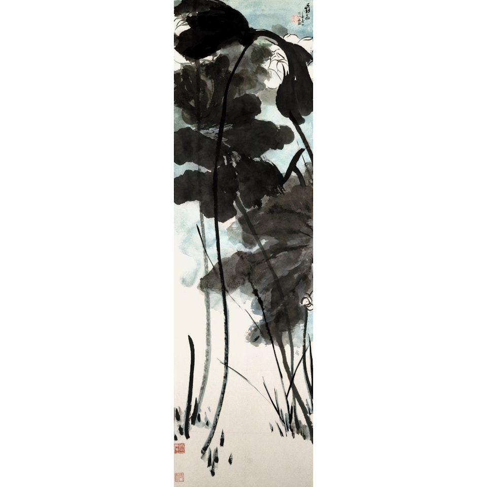 Magnificent White Lotus by Zhang Daqian