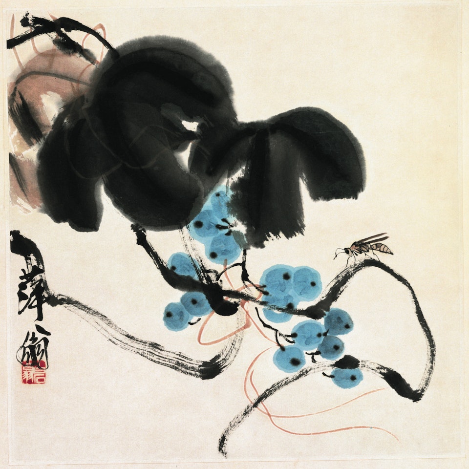 Bee And Grapes by Qi Baishi