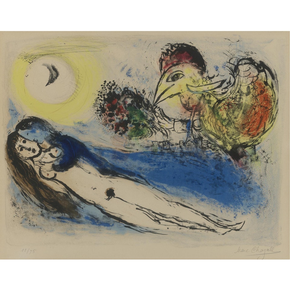 Good Morning Over Paris (M. 71) by Marc Chagall