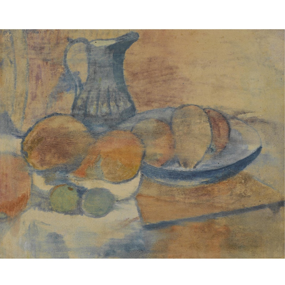 Still Life With Pitcher And Fruits (See Field 132) by After Paul Gauguin