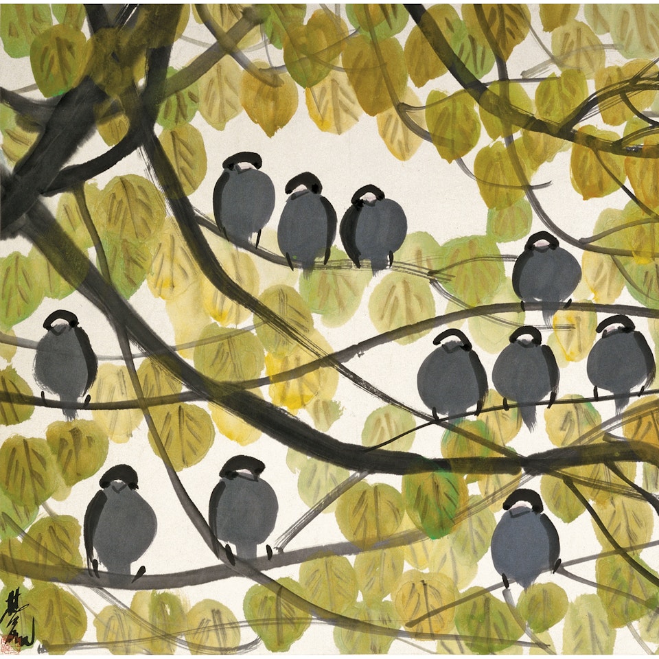 Birds In Concert by Lin Fengmian