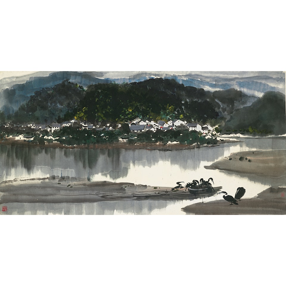 Village By The Shore by Wu Guanzhong