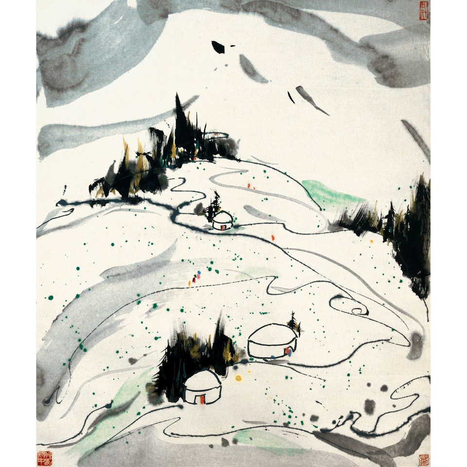 Highland Yurts by Wu Guanzhong