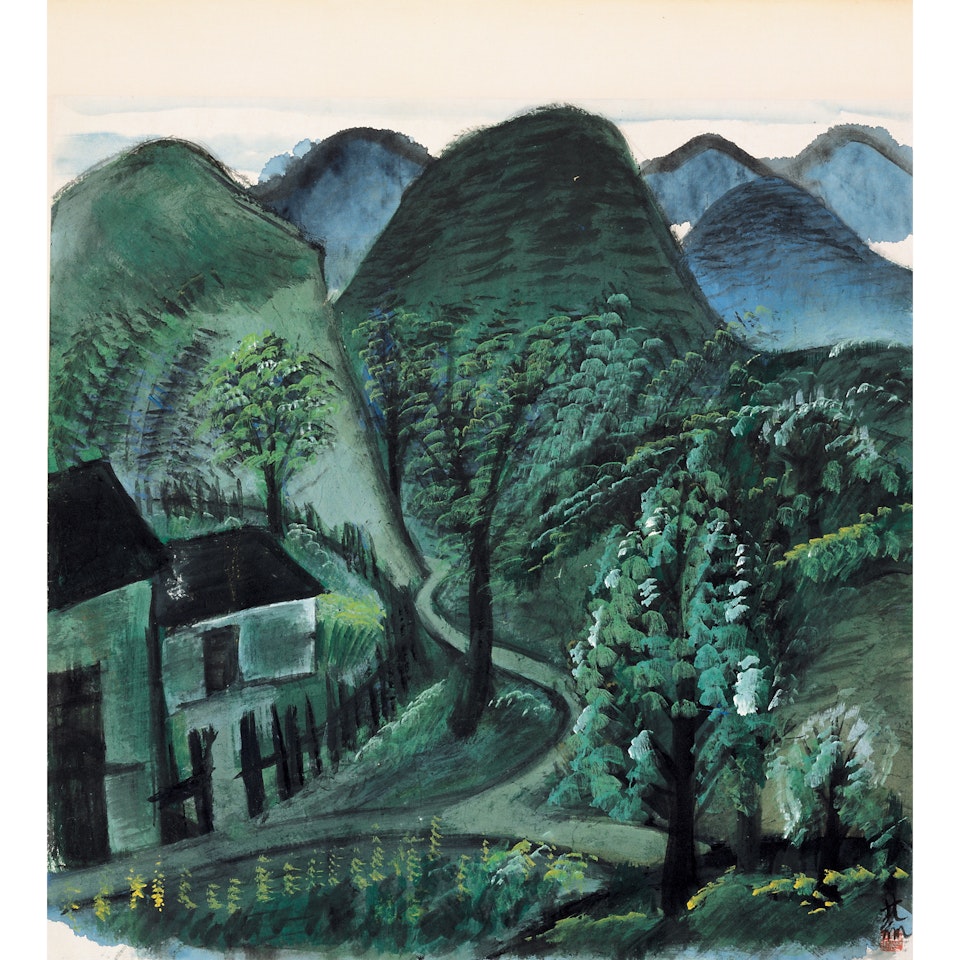 Tranquil Mountain Village by Lin Fengmian