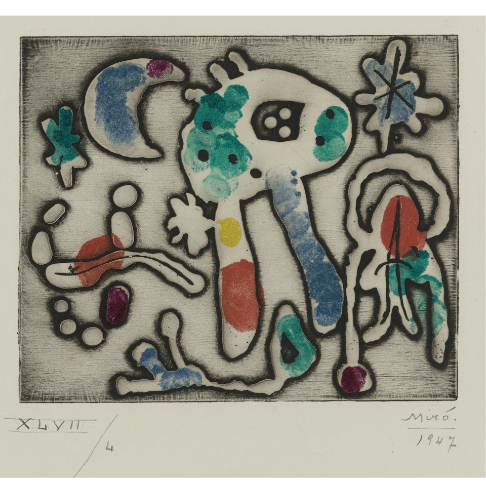 The Prints Of Joan Miro: One Plate (D. 48) by Joan Miró