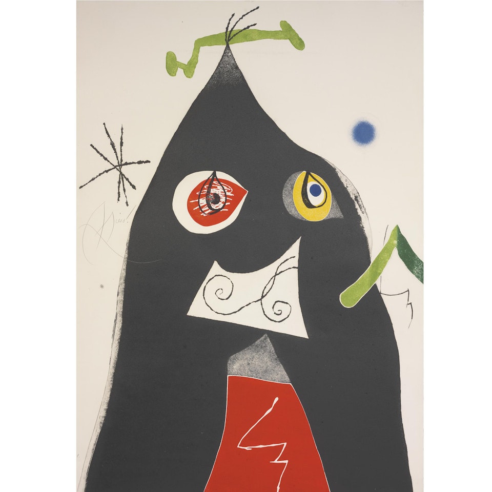 Quatre Colors Aparien El Món: One Plate (D. 822) by Joan Miró