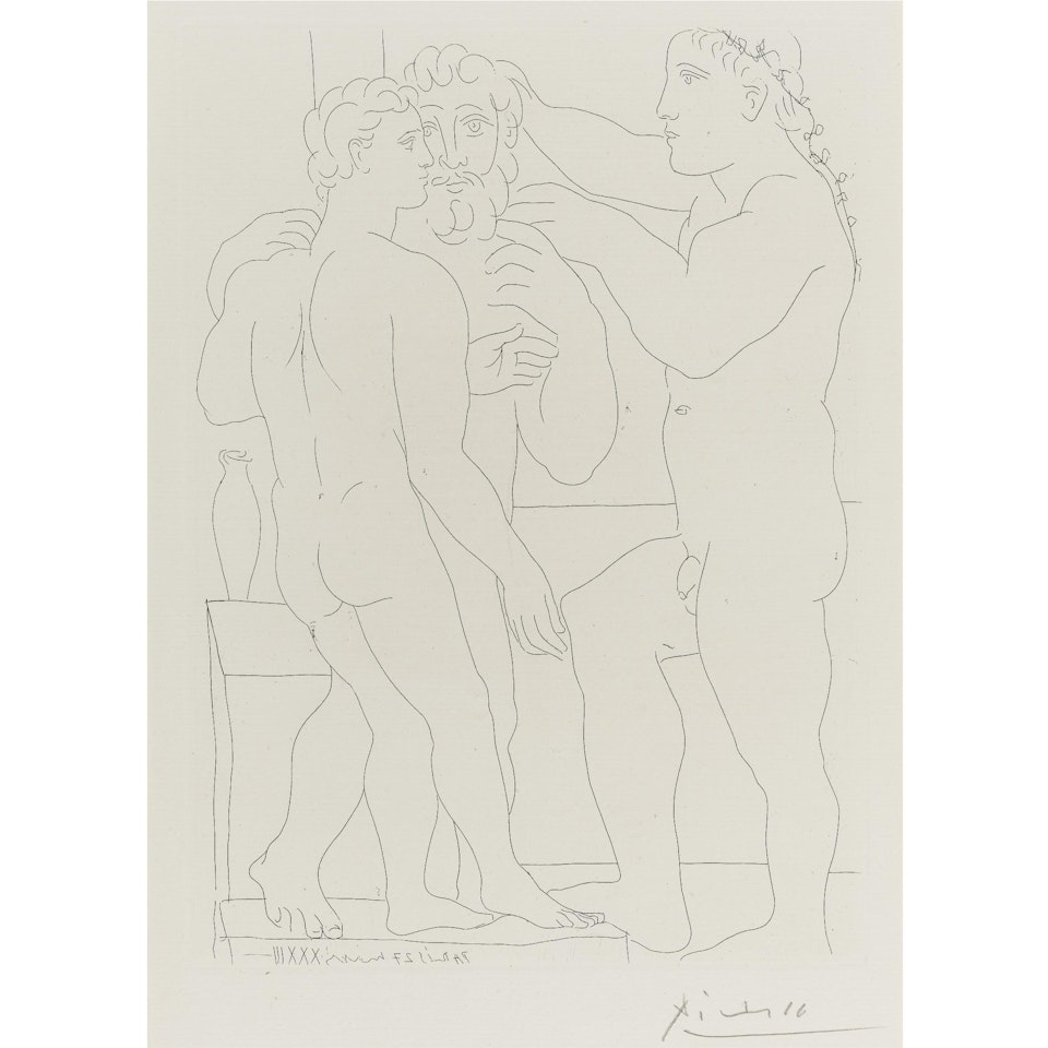 Deux Hommes SculptÃ©s (B. 161) by Pablo Picasso