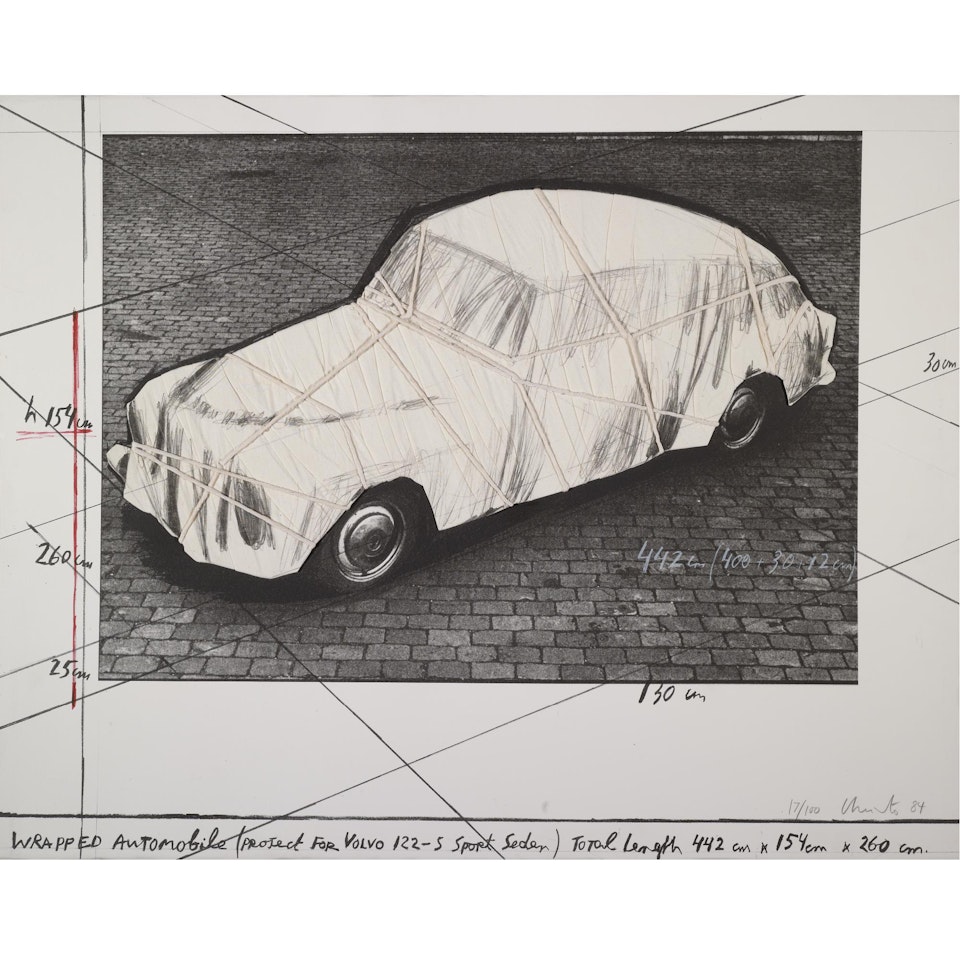 Wrapped Automobile, Project For Volvo 122 S Sports Sedan (S. 113) by Christo