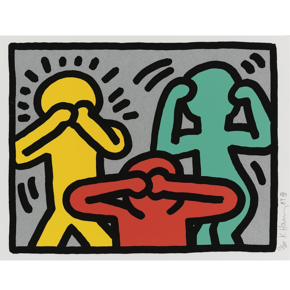 Pop Shop III: Two Plates by Keith Haring