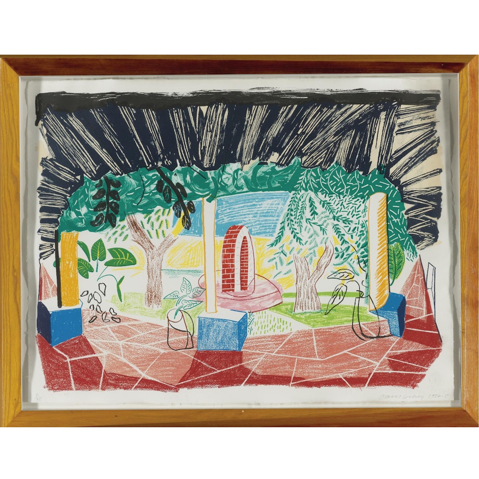 View Of Hotel Well I (T. 280:Dh67) by David Hockney