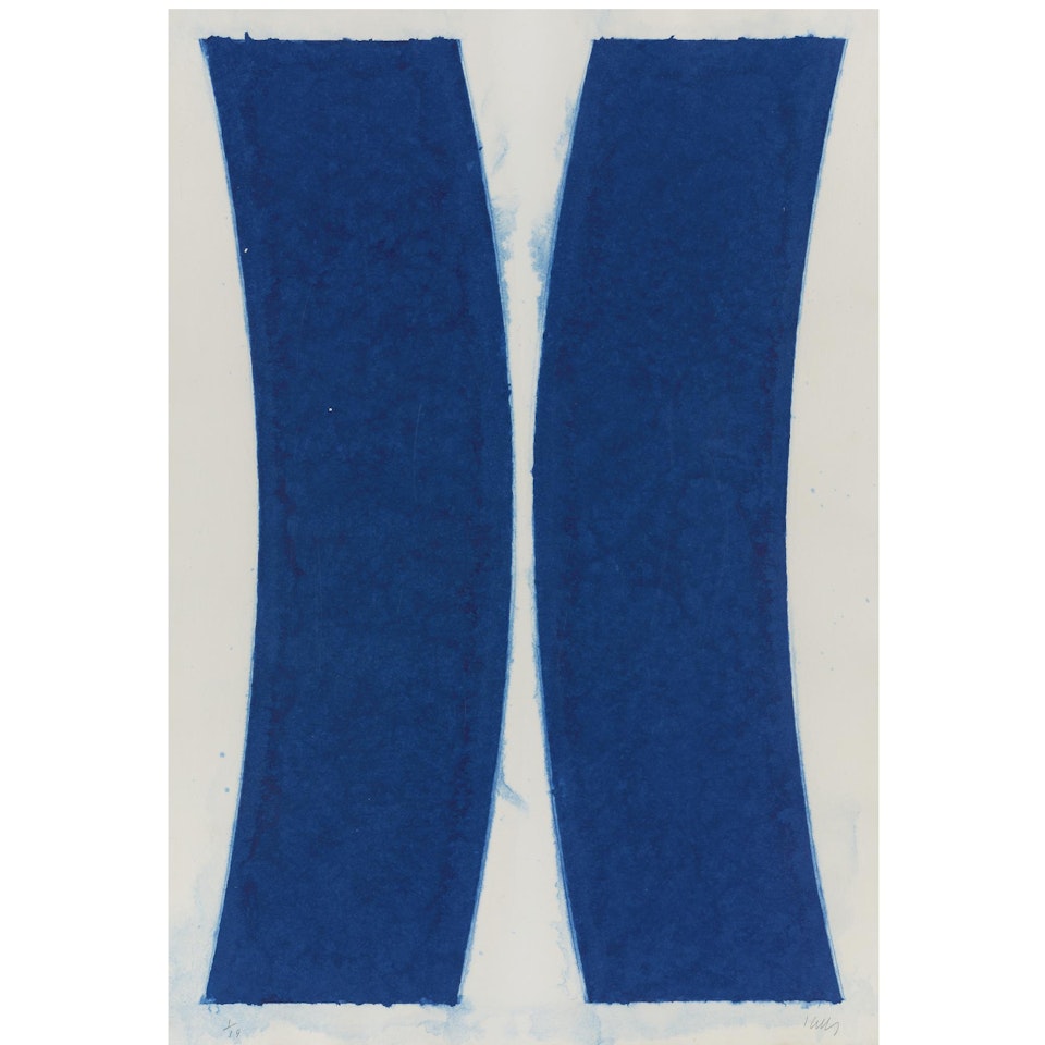 Colored Paper Image V (Blue Curves) (A. 145) by Ellsworth Kelly
