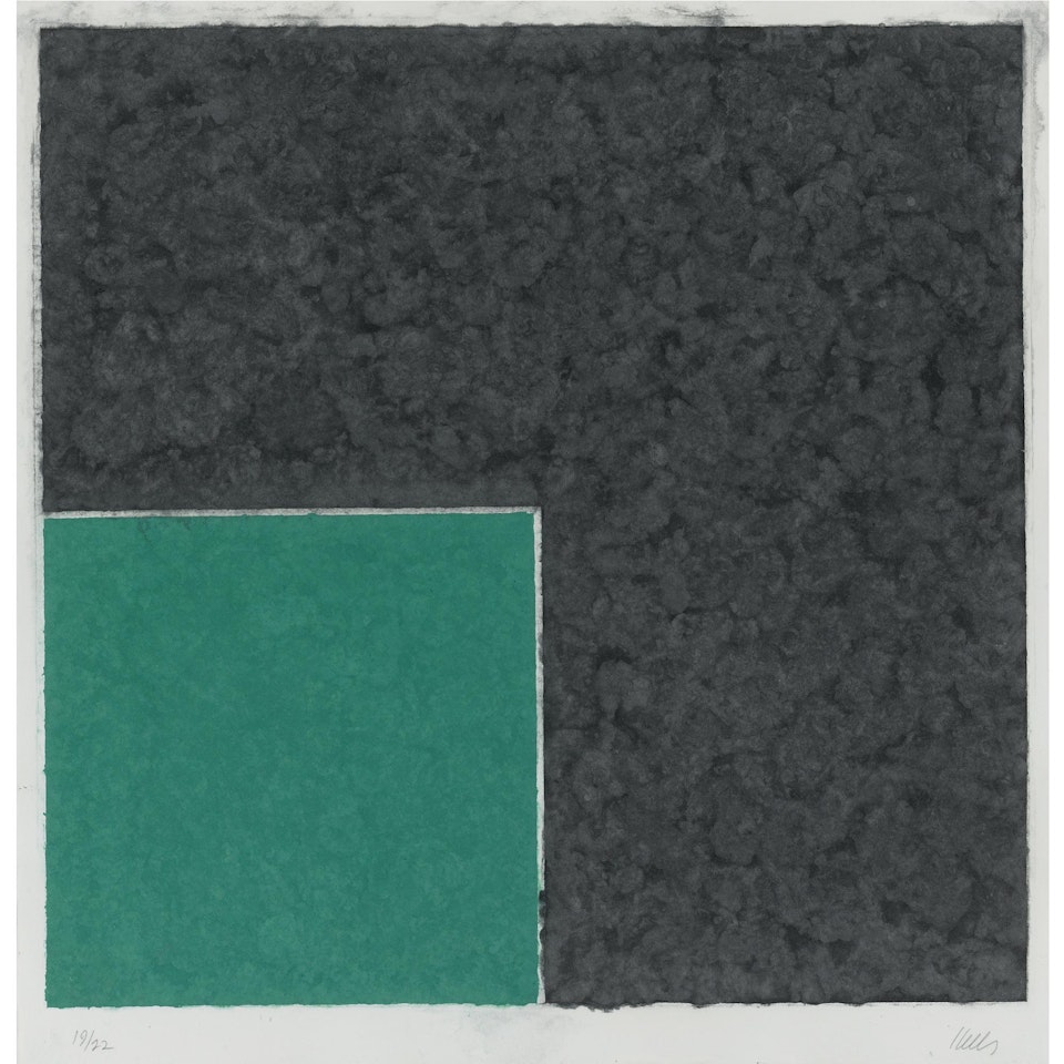 Colored Paper Image XVIII (Green Square With Dark Grey) (A. 158) by Ellsworth Kelly
