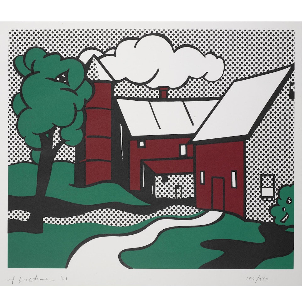 Red Barn (C. 89) by Roy Lichtenstein