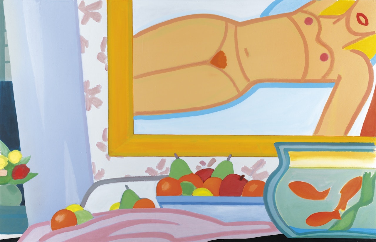 STILL LIFE WITH GOLDFISH AND NUDE by Tom Wesselmann