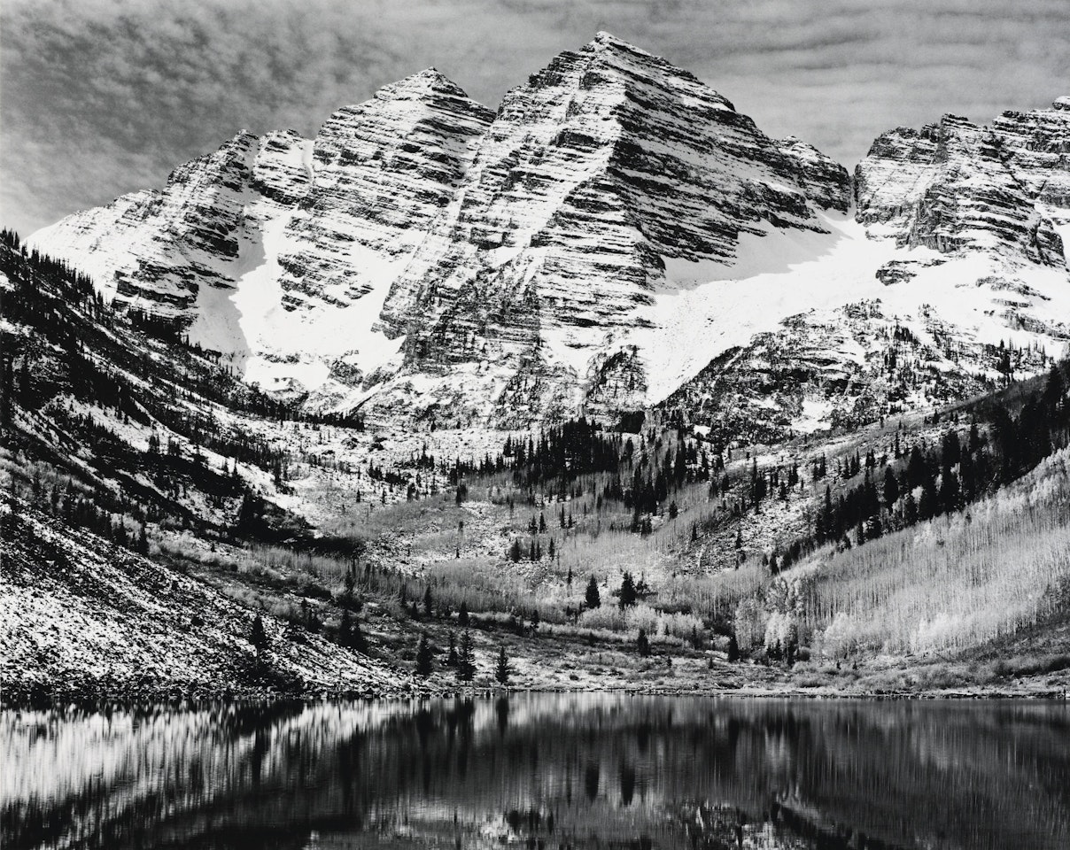 MAROON BELLS, NEAR ASPEN, COLORADO' by Ansel Adams