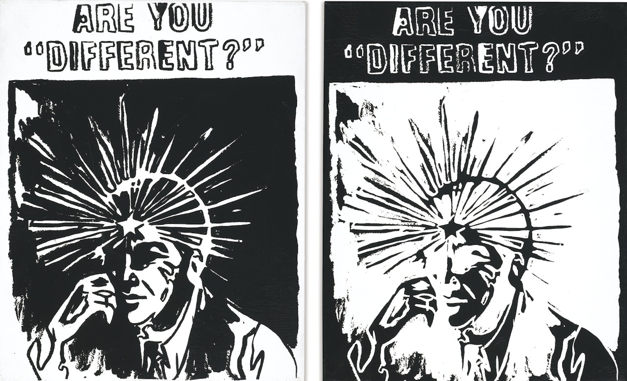 ARE YOU "DIFFERENT?" (POSITIVE); ARE YOU "DIFFERENT?" (NEGATIVE) by Andy Warhol