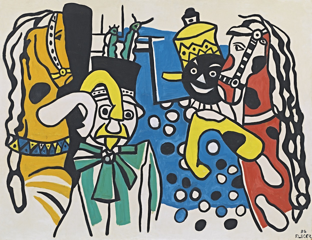 CLOWNS ET CHEVAUX by Fernand Leger