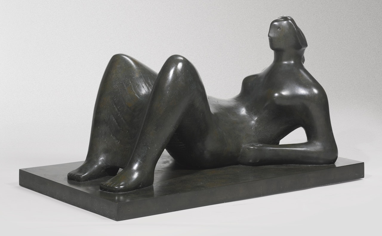 WORKING MODEL FOR DRAPED RECLINING FIGURE by Henry Moore