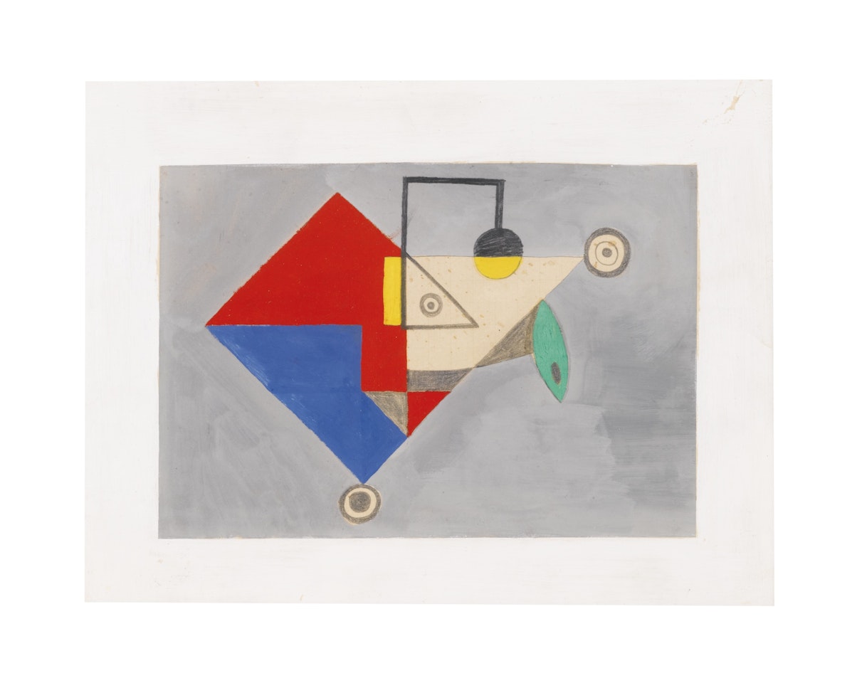 STUDY FOR GEOMETRIC LAMPLIGHT; PENCIL STUDY FOR GEOMETRIC LAMPLIGHT by Ben Nicholson, O.M.