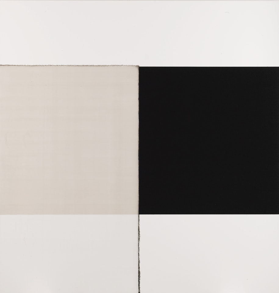 EXPOSED PAINTING LAMP BLACK by Callum Innes