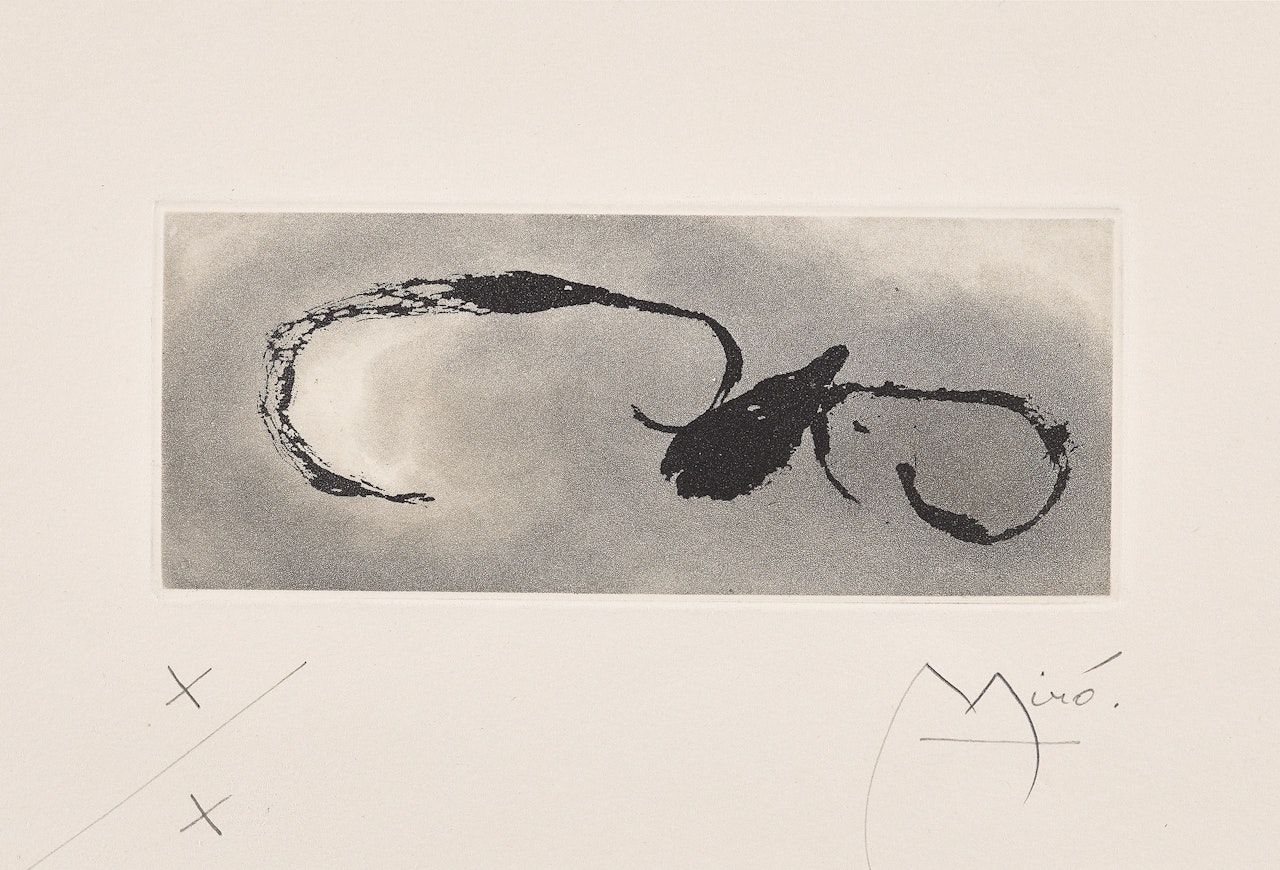 Sans le soleil, malgré les autres astres, il ferait nuit, Héraclite d'Éphèse (Without the Sun, Despite the Other Stars, it Would be Night, by Heraclitus of Ephesus): one plate (see D. 400, see C. bks. 98) by Joan Miró