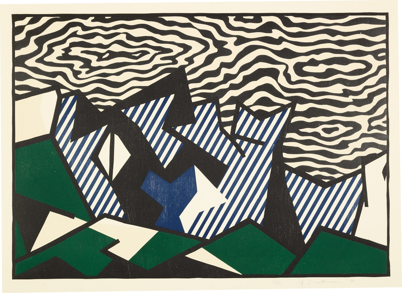 Morton A. Mort, from Expressionist Woodcut Series (G. 886, C. 178) by Roy Lichtenstein