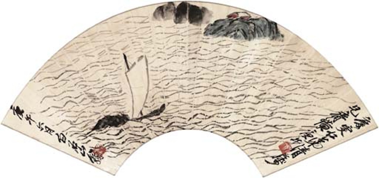 Sailing boat by Qi Baishi