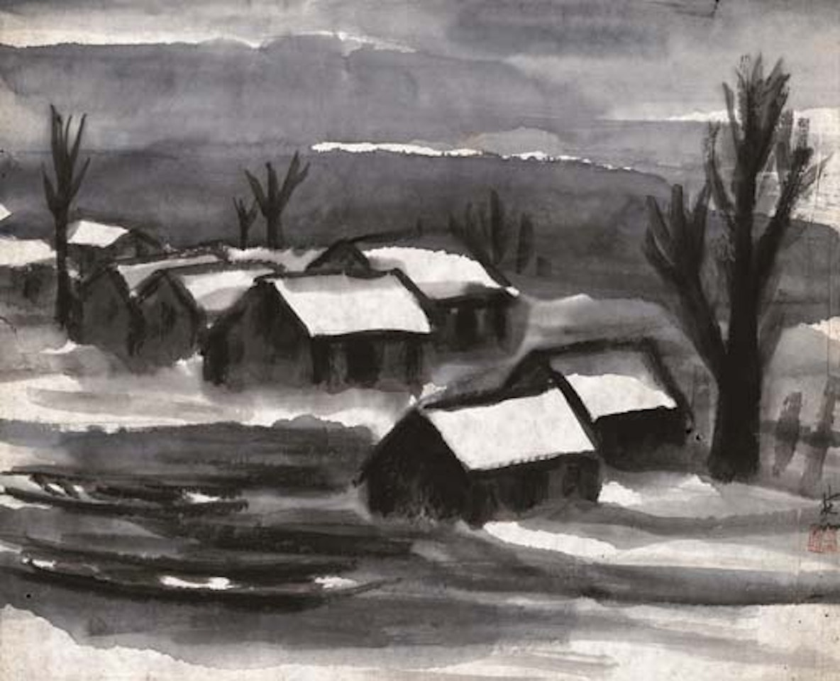 Winter scenery by Lin Fengmian