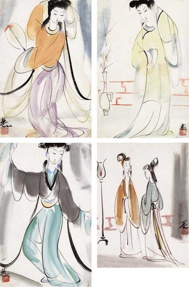 Ladies by Lin Fengmian