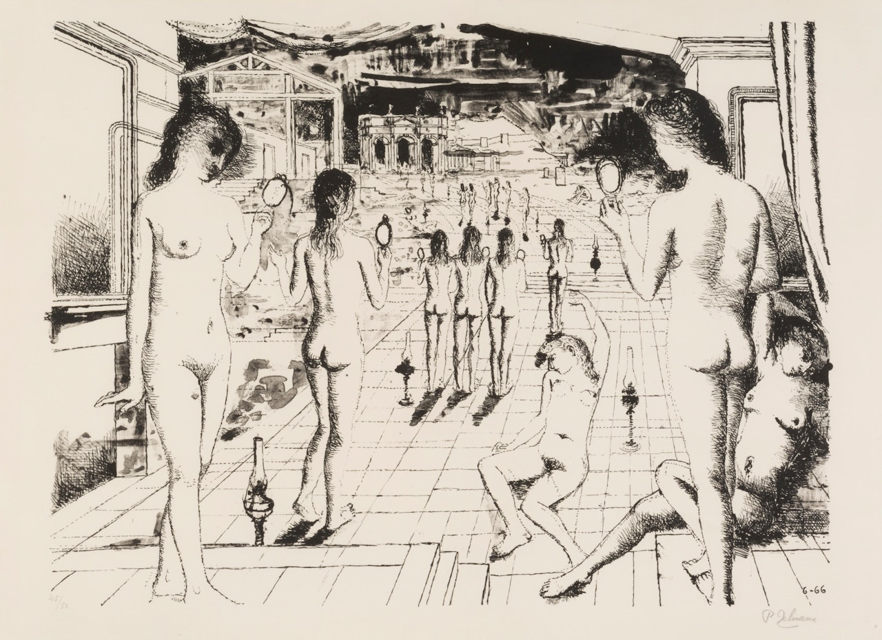 Les mirroirs by Paul Delvaux