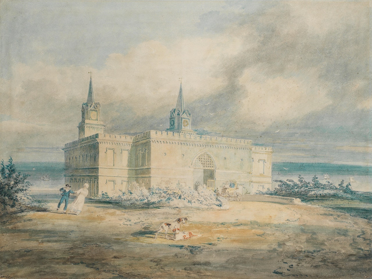 East Cliff Lodge, Ramsgate, the seat of Lord Keith by Joseph Mallord William Turner