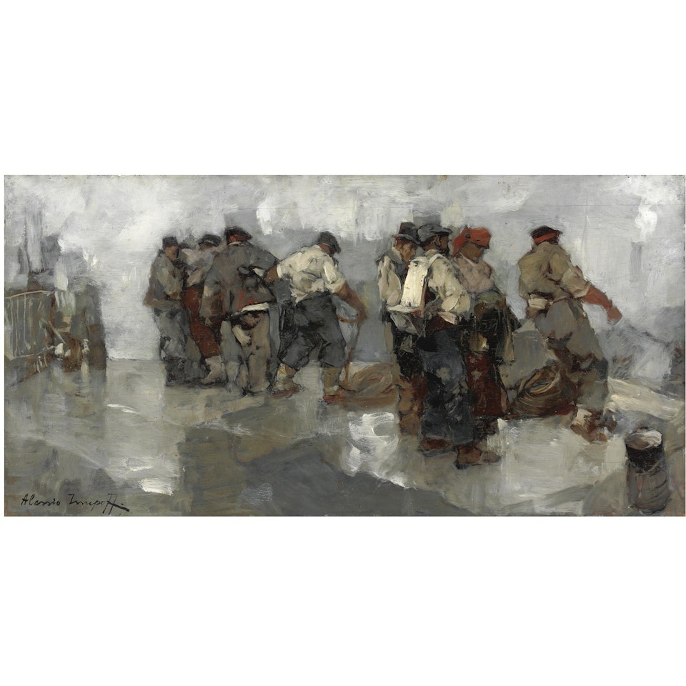 Pescatori Al Molo Di Odessa by Alessio Issupoff