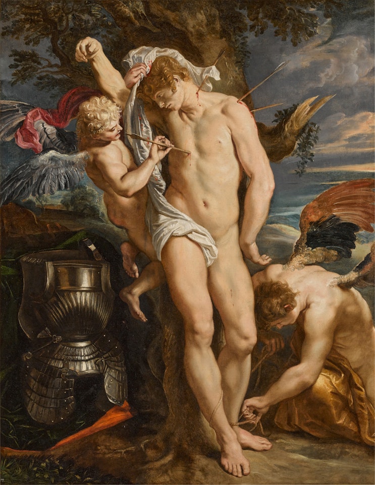 Saint Sebastian tended by two angels by Peter Paul Rubens