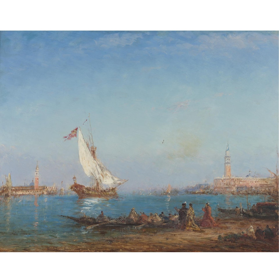 The Bucentaure Near San Giorgio Maggiore, Venice by Félix Ziem