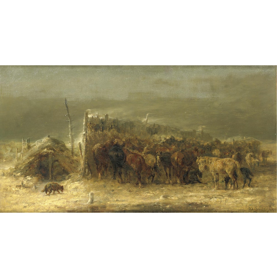 The Shelter by Adolf Schreyer
