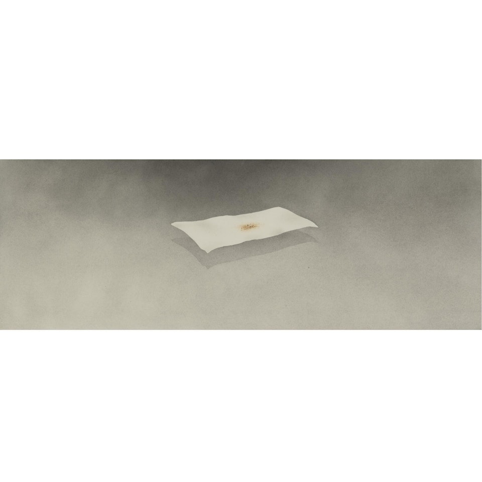 Suspended Paper Stained With Tobacco by Ed Ruscha