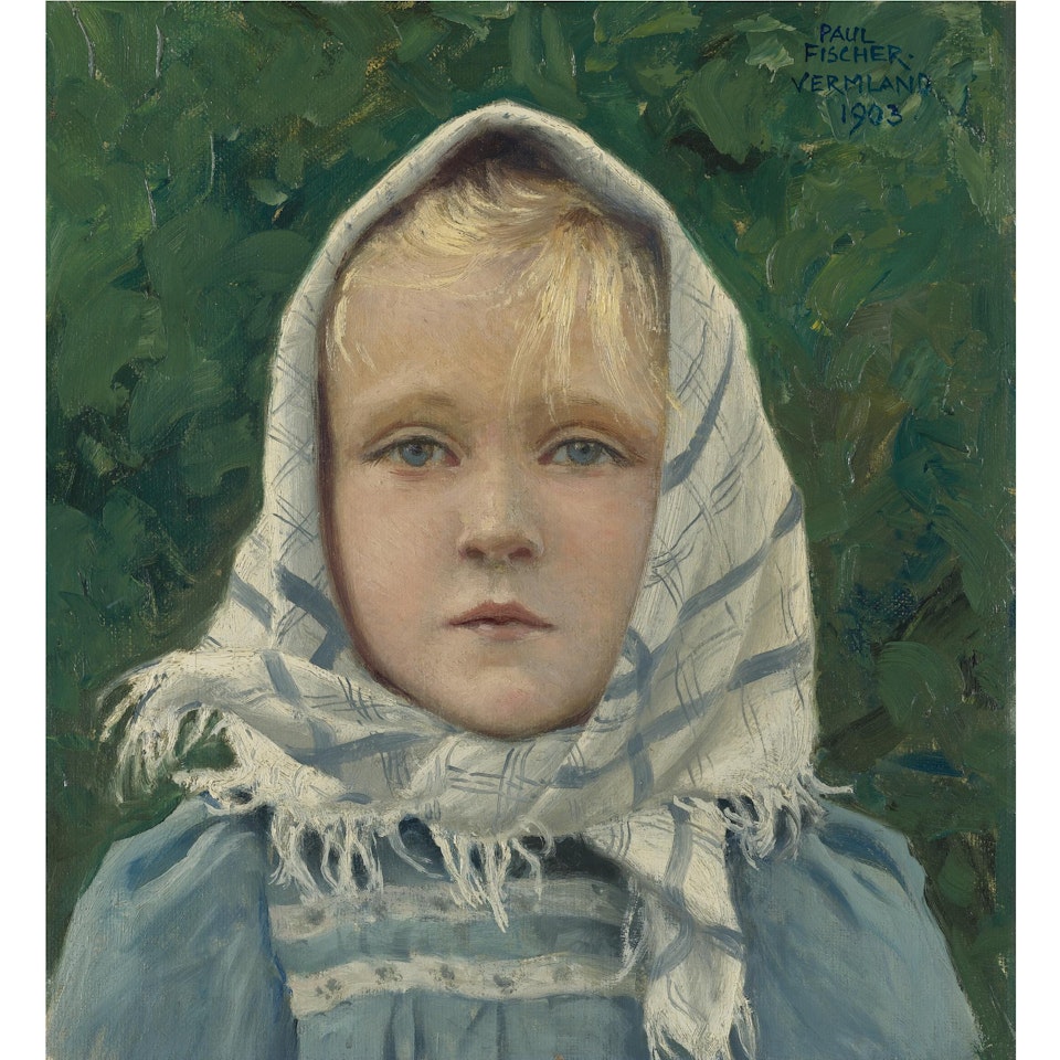 Portrait Of A Young Girl by Paul Fischer